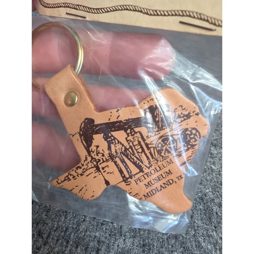 Texas Leather Key Holder Made in Texas Midland TX Petroleum Museum Design